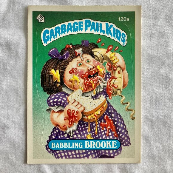 Garbage Pail Kids Card 1986 Topps - 120a Babbling Brooke - Picture 1 of 2
